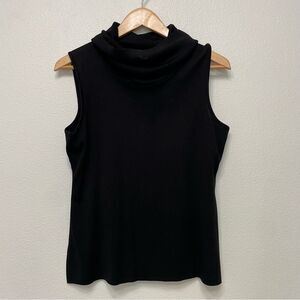 Misook Cowl Neck Sleeveless Shell Black Capsule Piece Size Large